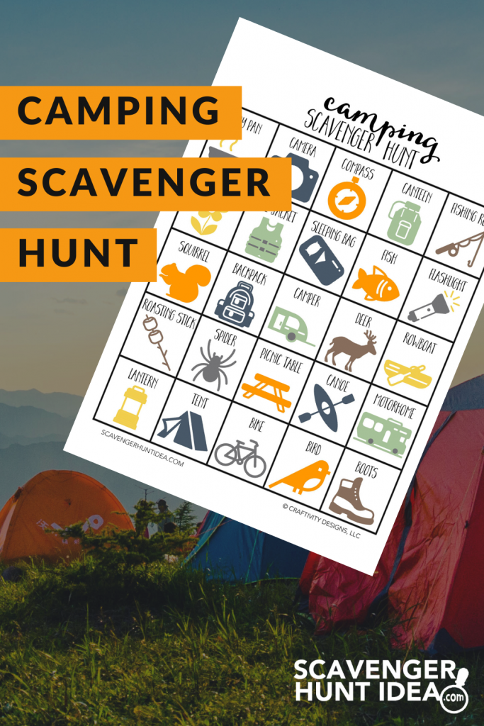 Camping Scavenger Hunt by ScavengerHuntIdea.com