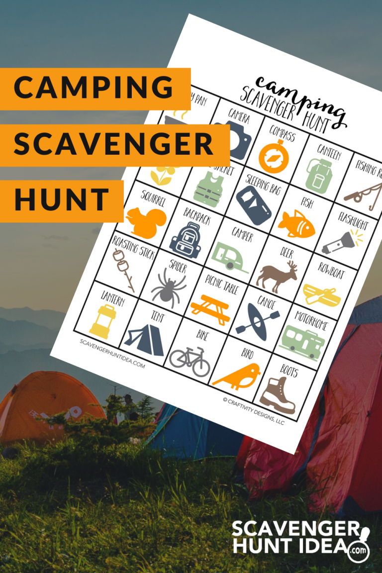 Camping Scavenger Hunt for Kids and Families - Scavenger Hunt Ideas