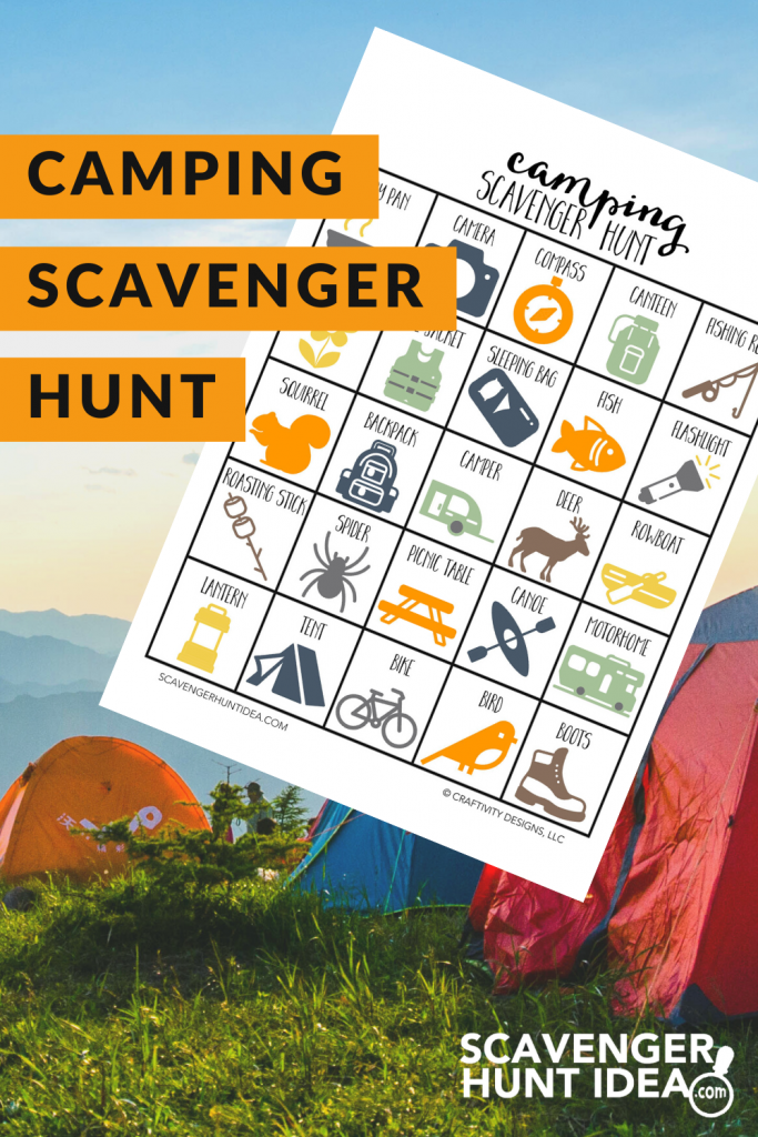 Camping Scavenger Hunt by ScavengerHuntIdea.com