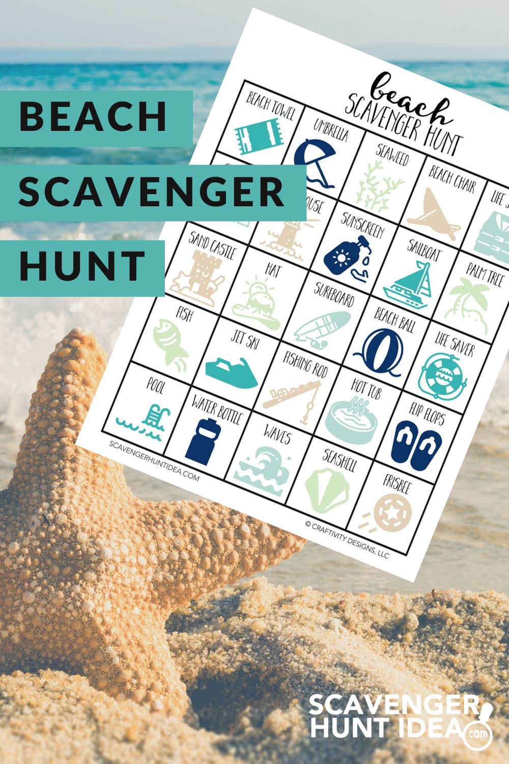 Beach Scavenger Hunt For Kids - Scavenger Hunt Ideas