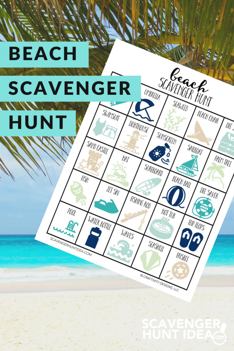 Beach Scavenger Hunt for Kids - Scavenger Hunt Ideas