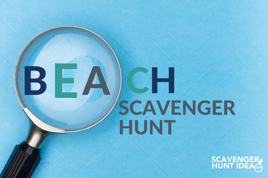 Beach Scavenger Hunt with Magnifying Glass