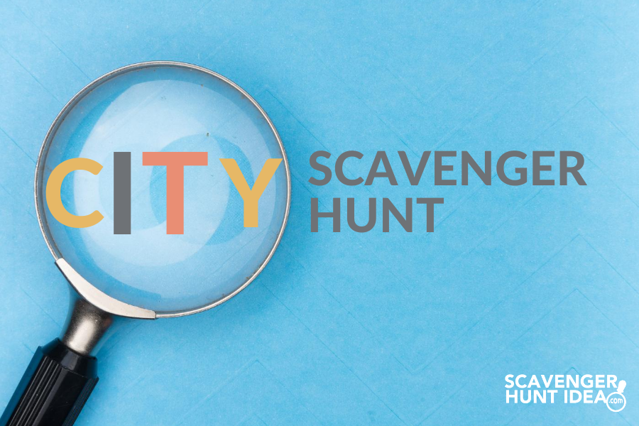 City Scavenger Hunt with Magnifying Glass