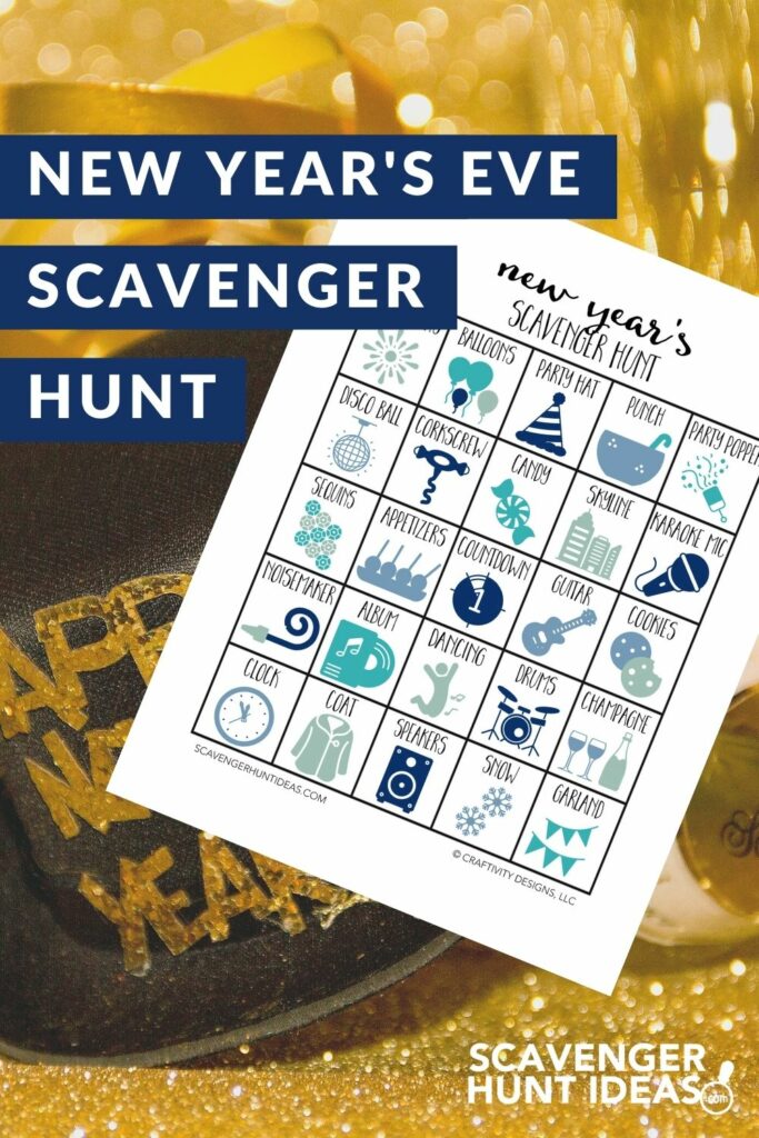 New Years Scavenger Hunt Game Printable New Year's Eve 