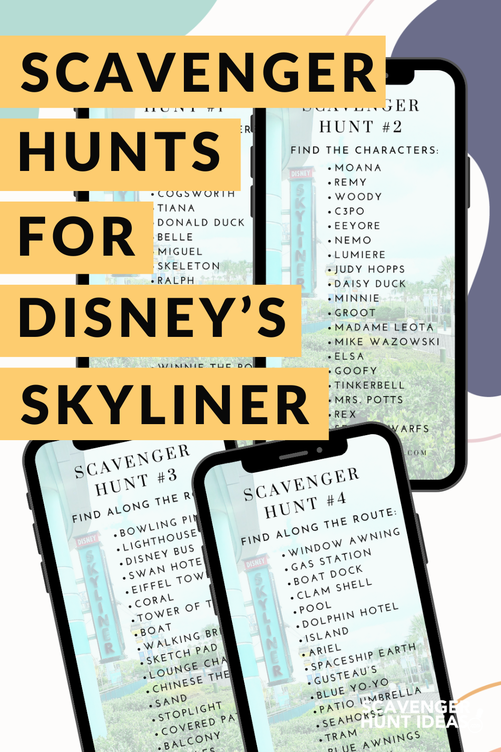 Play a Scavenger Hunt while Riding Disney's Skyliner - Scavenger Hunt Ideas